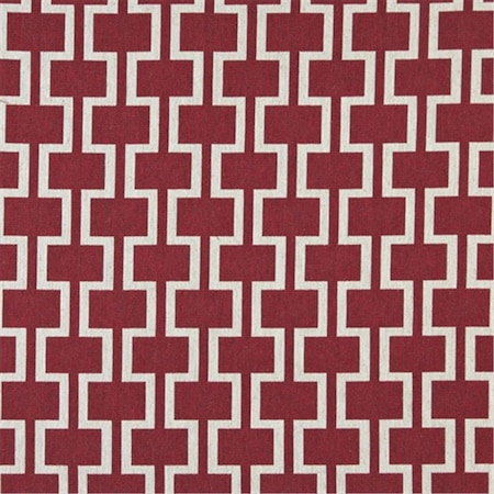 Designer Fabrics 54 in. Wide Red And Off White- Modern- Geometric Designer Quality Upholstery Fabric K0006A